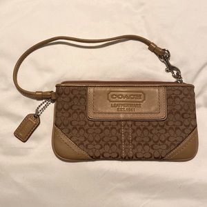 Coach signature wristlet bag